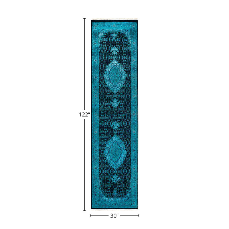 Tapis bleu nouvel âge 2 pi 6 po x 10 pi 2 po Daiceon
