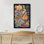 Abstract Botanical " Psychedelic Flower Collage Floral Botanical Print Modern Multicolor "