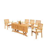 Hari Outdoor 6 - Piece Teak Dining Set