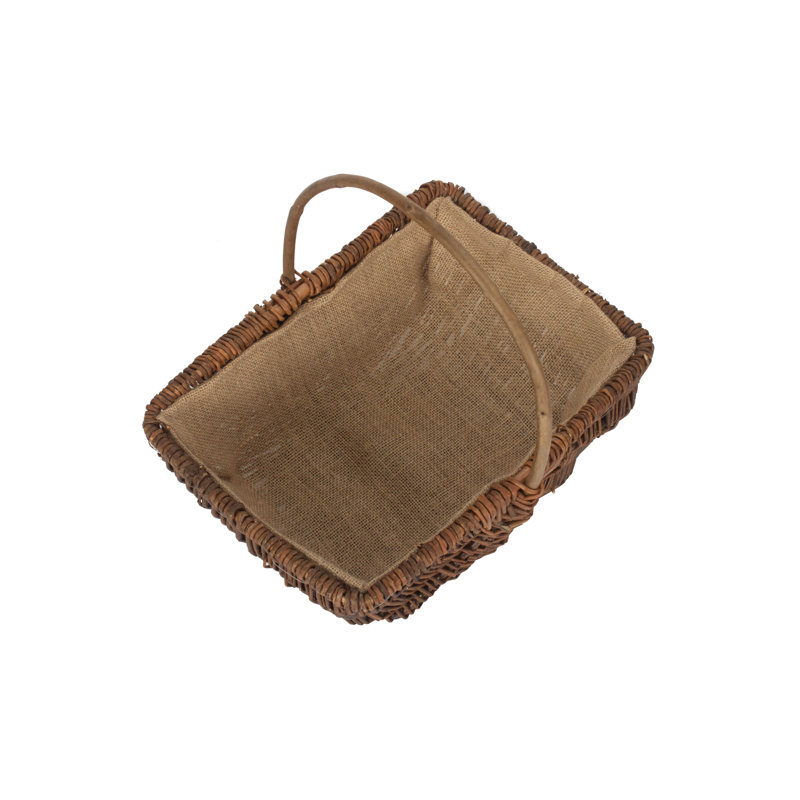 Wicker Unpeeled Garden Trug Basket, 33cm H x 27cm W x 38cm D