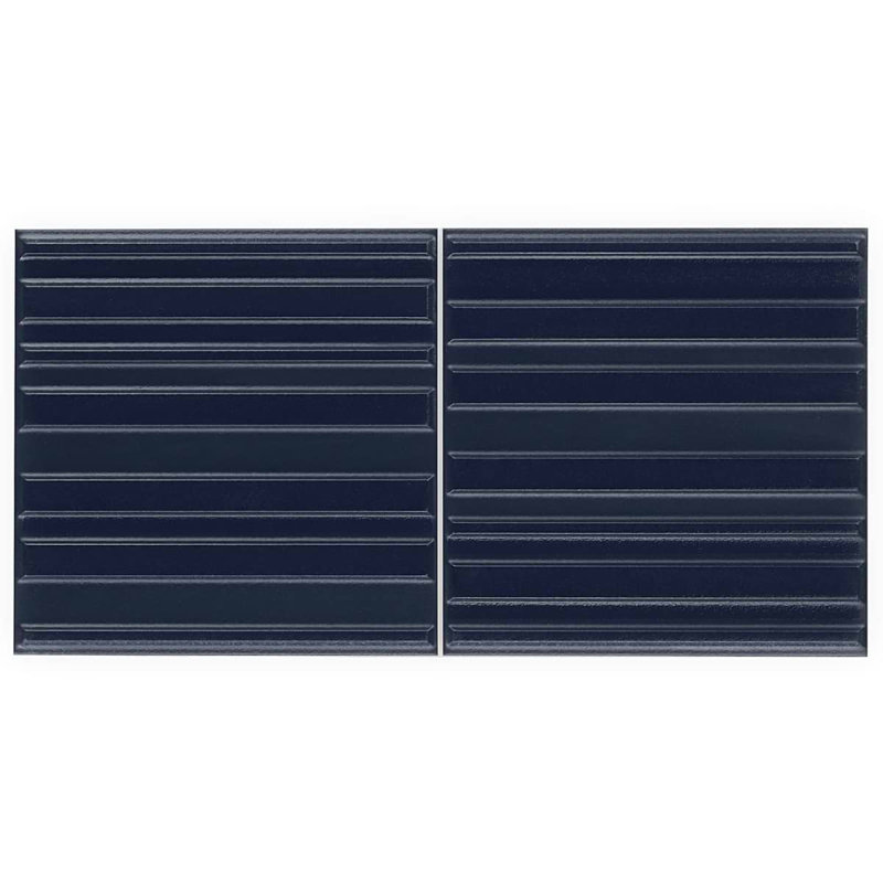 Sydney 8x16 3D Mixed Finish Ceramic Tile, Blue