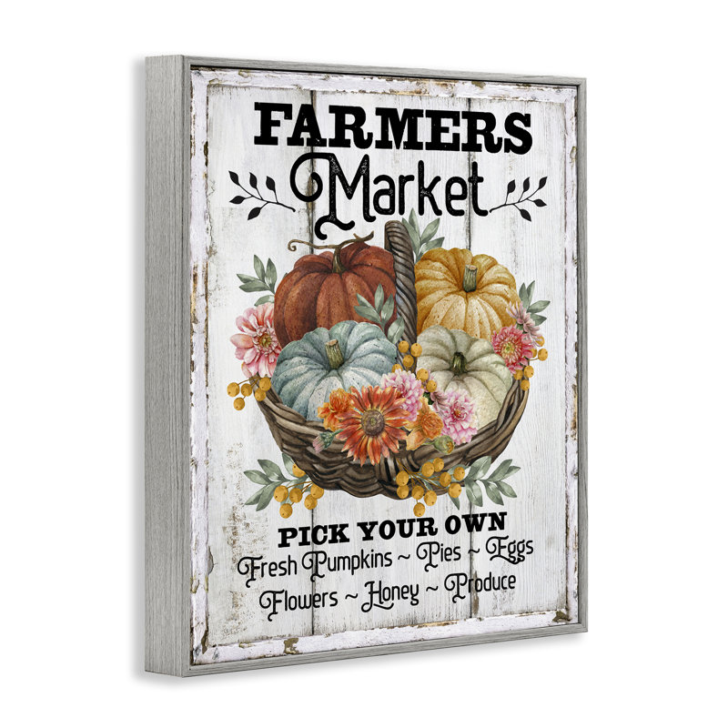 "Farmers Market", art de la giclée encadrée par Creatif Belle, Estampe numérique Farmhouse, H 30 po x l 24 po