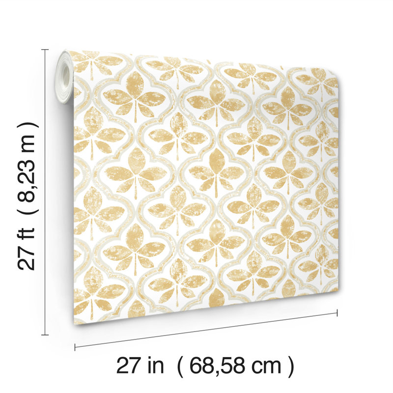 Rouleau de papier peint L 27 pi x l 27 po Algy, Orange