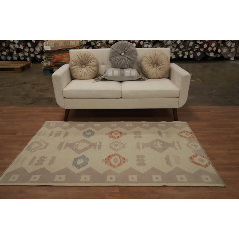 Geometric Kilim Handwoven Rug 4x6