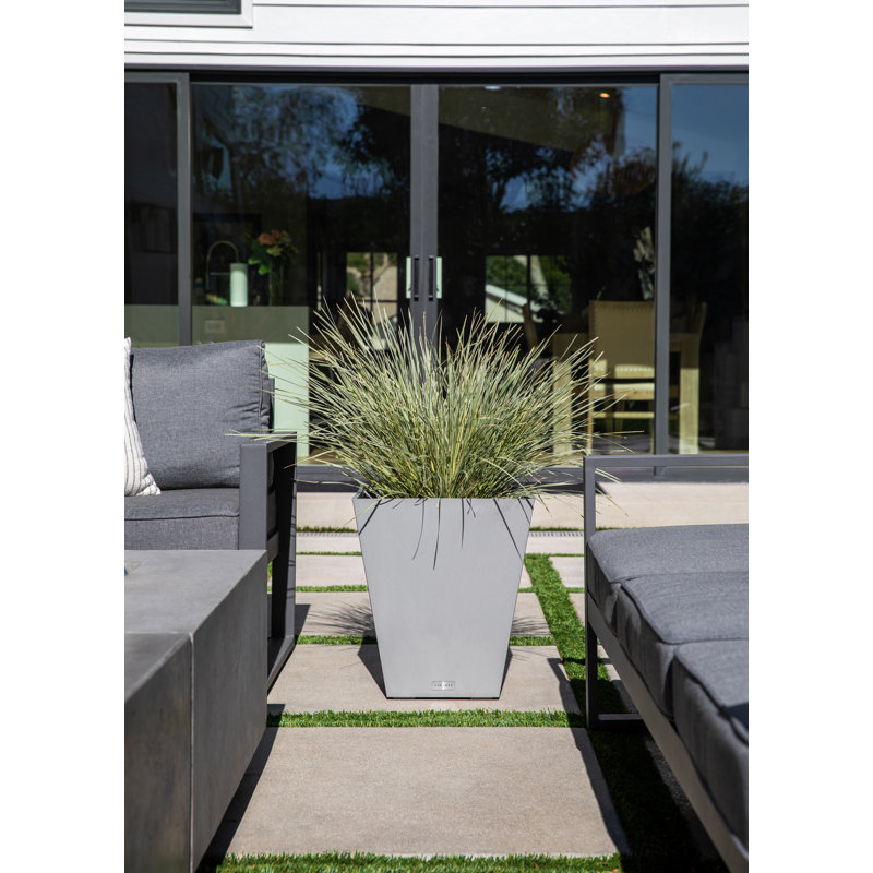 Pure Series Nobleton Planter, 2, Charcoal Gray, 18" H x 16" W x 16" D