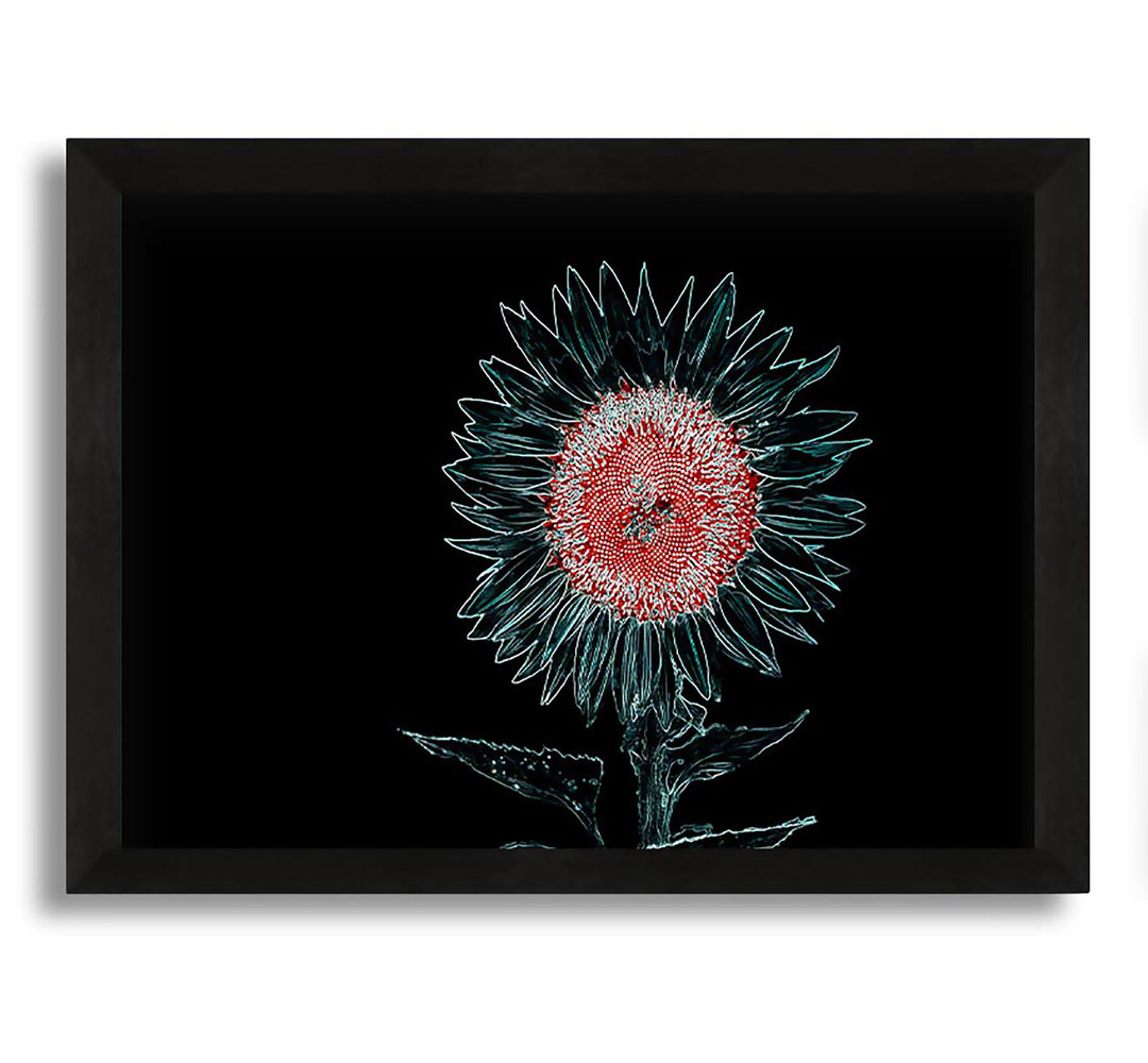 Gerahmtes Leinwandbild Abstract Neon Floral 20