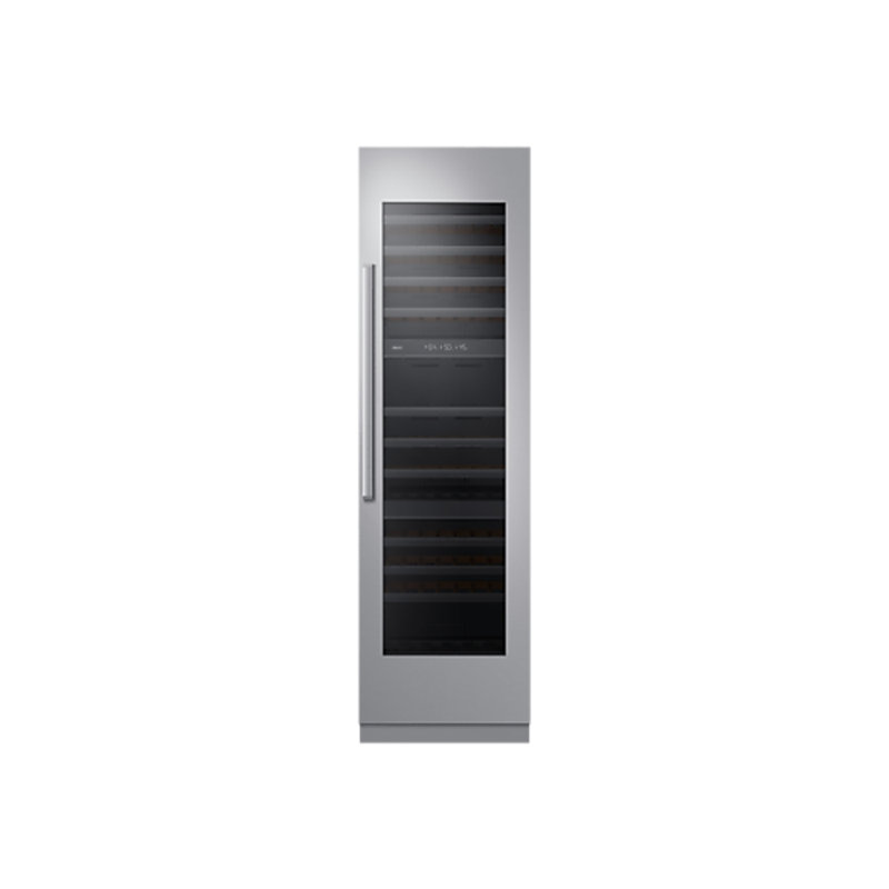 24" Wine Column Panel Kit, Contemporary, Silver Stainless