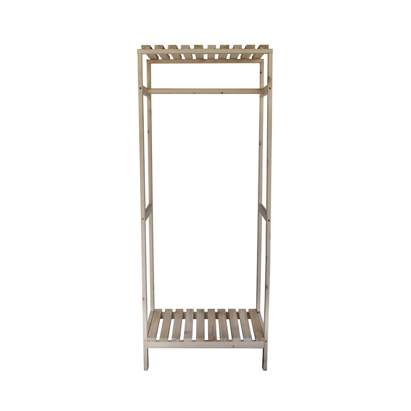 25.6'' Solid Wood Adjustable Clothing Rack