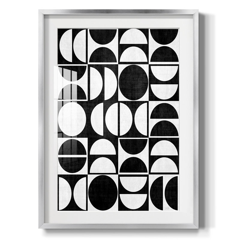 Semis moderne - impression encadrée, H 28,5 po x l 20,5 po, Argent argent