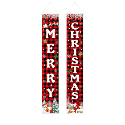 Christmas Decorations Merry Christmas Banners Xmas Porch Door Sign Welcome Banners For Wall Home Party Decor Christmas Decorations Indoor Outdoor