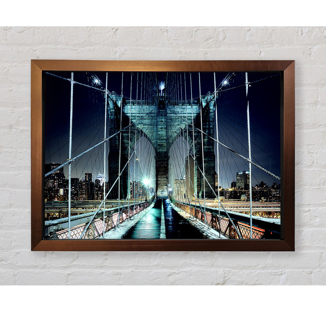 Brooklyn Bridge Walkway - Einzelne Bilderrahmen Kunstdrucke