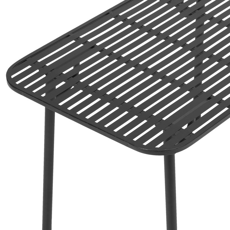 Carmedie Outdoor Garden Metal Table, 75cm H x 120cm L x 80cm W