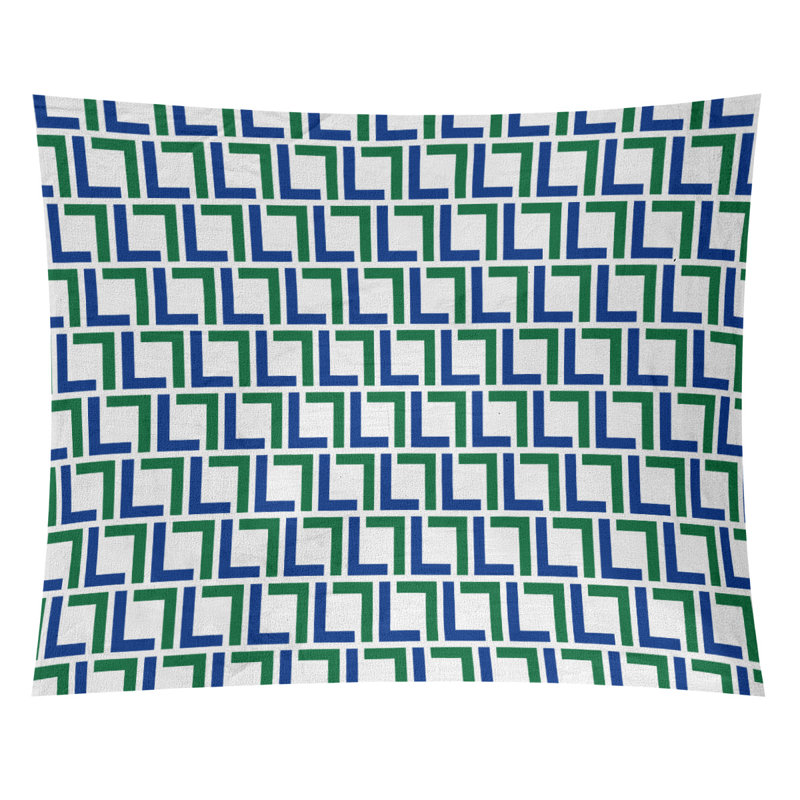 Tapisserie murale Seattle Football Luxury, H 27,5 po x l 37,5 po, Argent / Bleu / Blanc, polyester