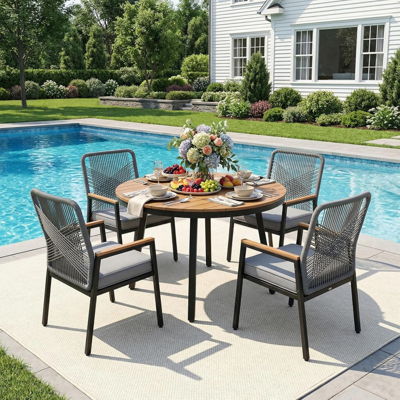 Outdoor Lounge Chair, Grey, Grey