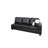 Black Faux Leather 2-Piece Sectional Sofa Set with Chaise-1957198802