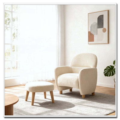 Chaise de loisir rembourrée avec repose-pieds