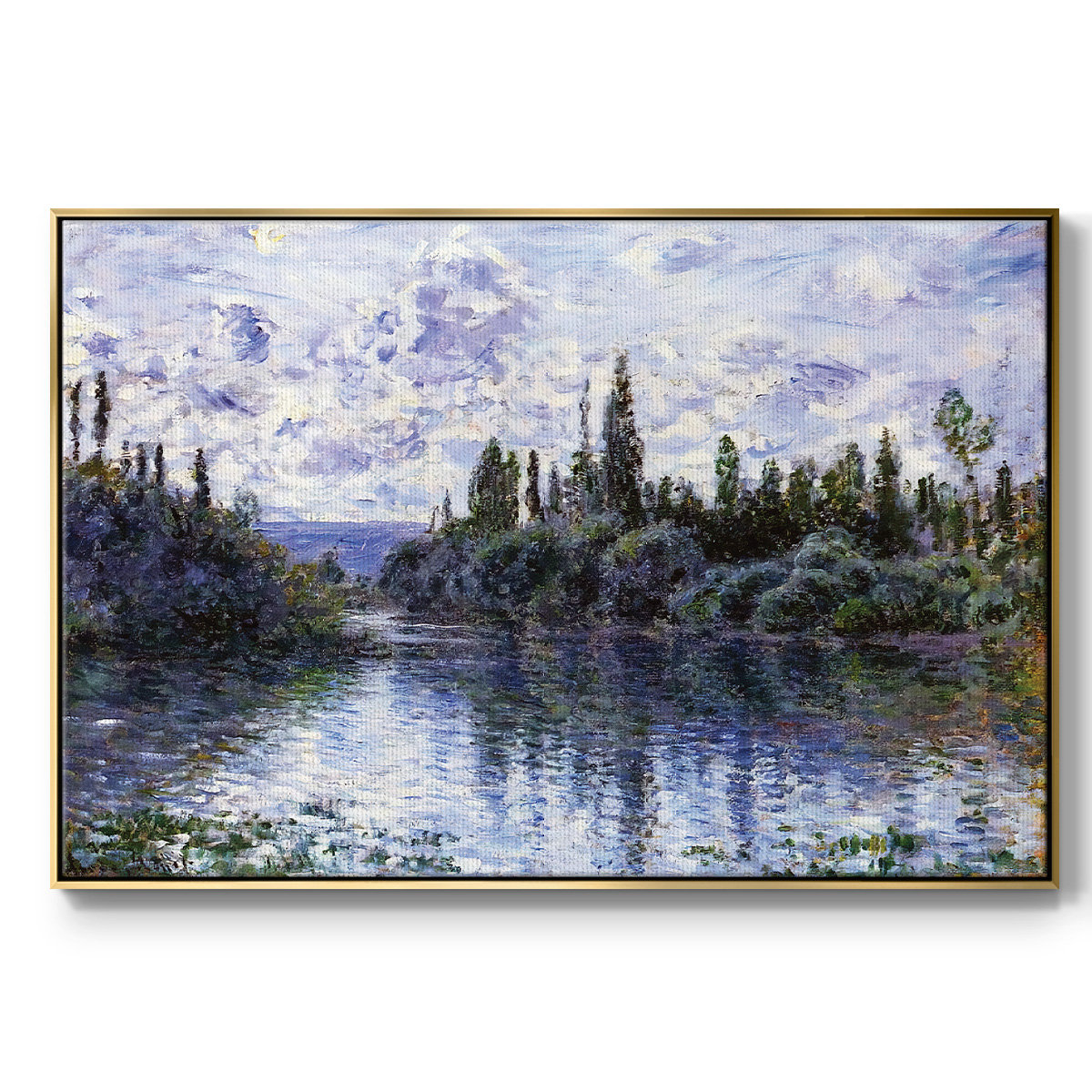Wexford Home Arm Of The Seine Near Vetheuil, 1878 Framed On Canvas ...