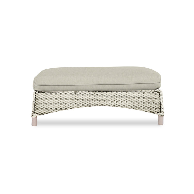 Mandalay Outdoor Ottoman, Demo Skyway, Linen