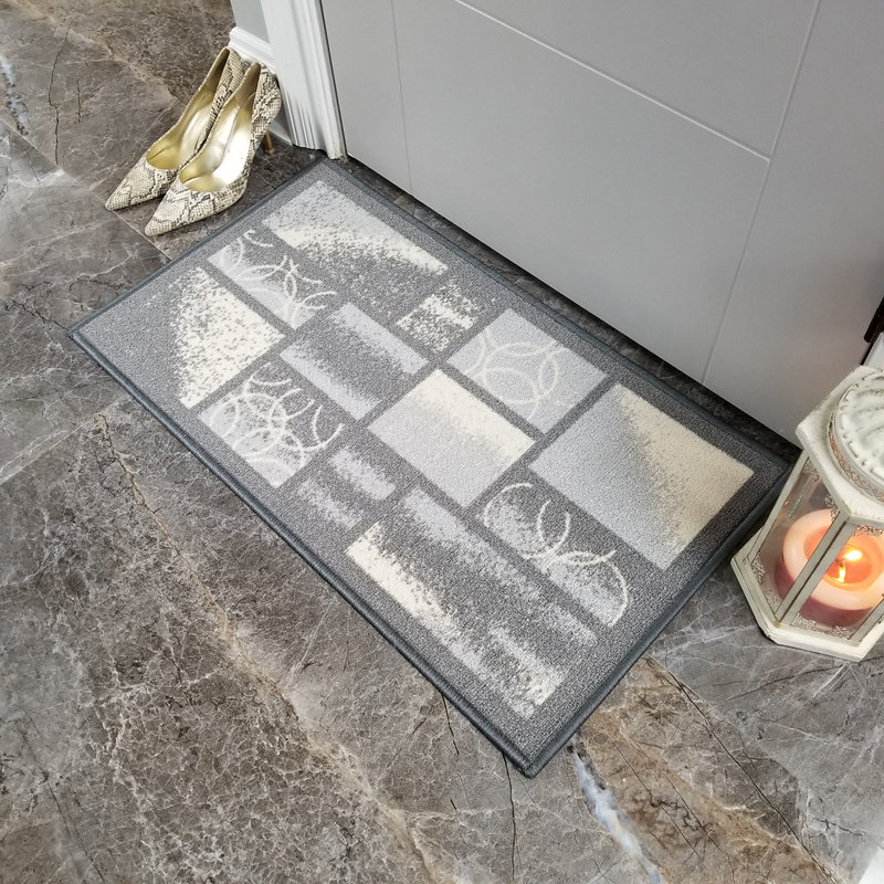 Tapis d'entrée antidérapant Blandi 31 po x 18 po Blandi, Gris