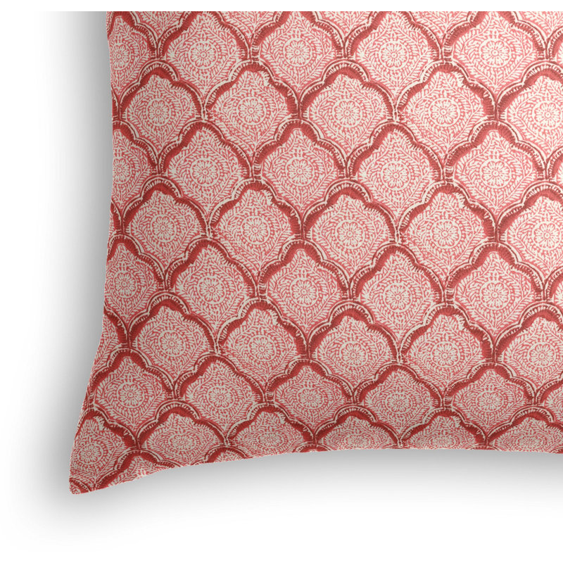 Sanganer Square Pillow Cover & Insert, 16" x 16", Gray