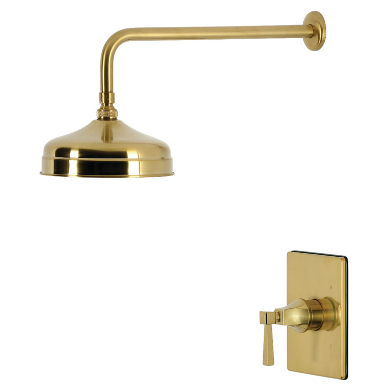 Robinet de douche Kingston Brass à poignée unique et pression équilibrées, Laiton brossé