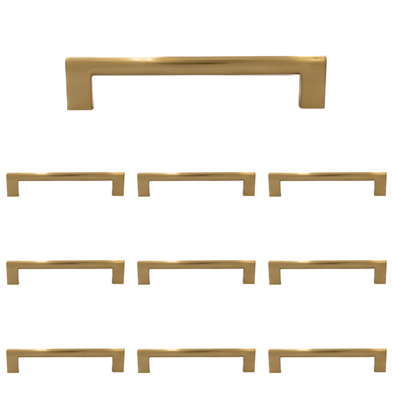 Vail 6" Satin Brass Bar Pull Multipack, Satin Brass, 6"