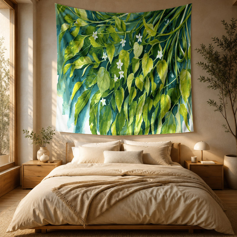 Tapisserie murale légumes cresson Nasturtium, 51 po x 60 po