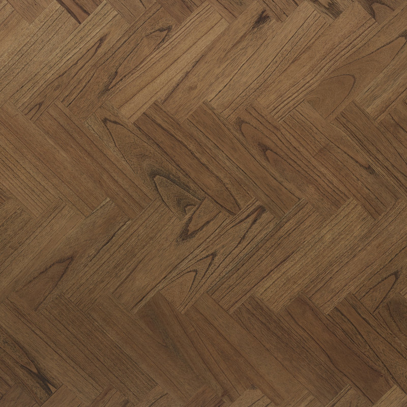 Aahil Herringbone Dining Table, Hazelnut Brown