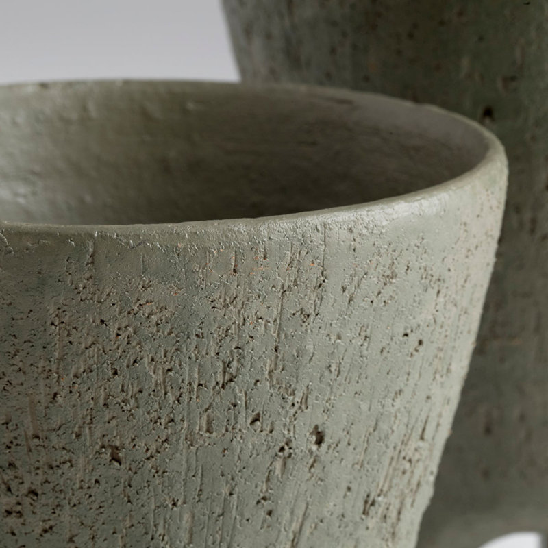 Molca Ceramic / Porcelain Table Vase, 7'' H x 6'' W x 6'' D
