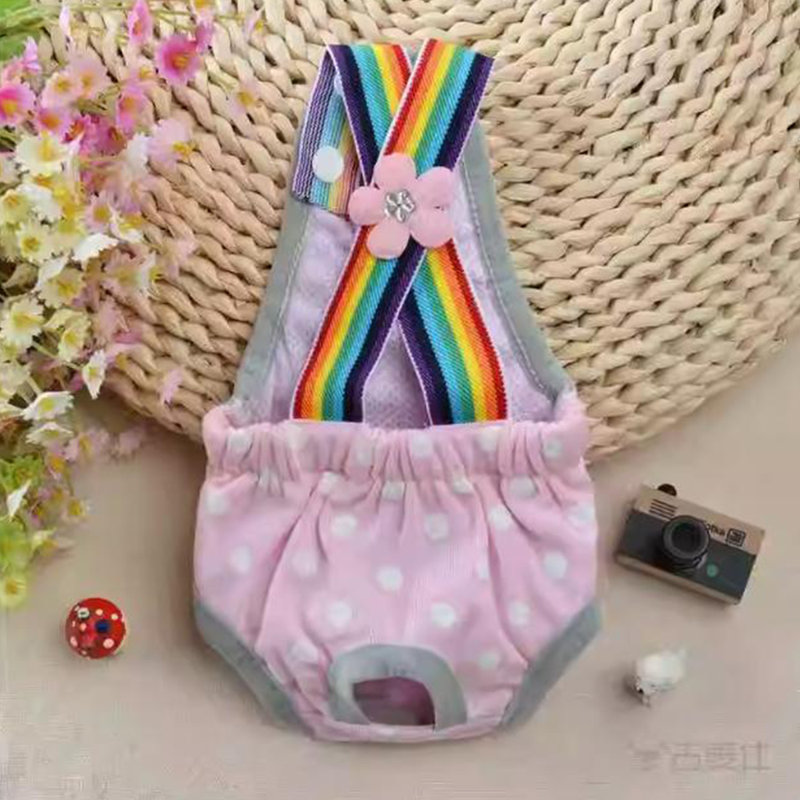 Culottes hygiéniques pour chien, pantalons pour chien avec combinaisons pour chien, M, Rose