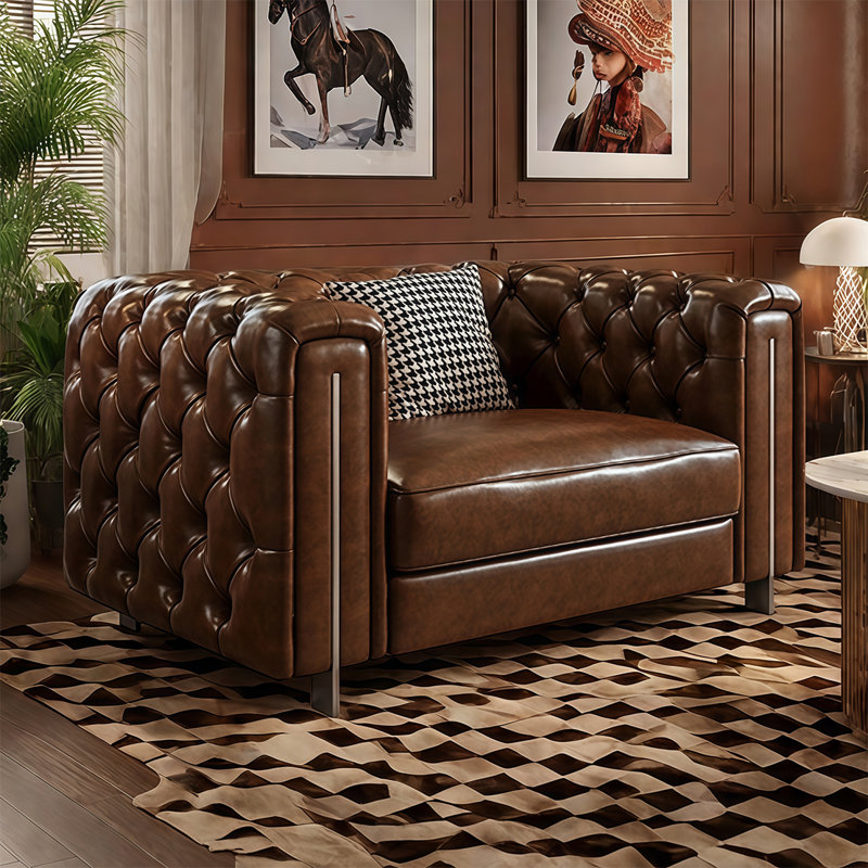 American straight - row retro sofa