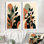 «Black and Green Bohemian Minimalist Plant - Botanicals», art mural 2 pièces
