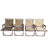 Portable Foldable Chair Of 4 - Aluminium Frame With For Picnic, Camping, Beach, Patio, Backyard 4 Travel, Fishing, Picnic