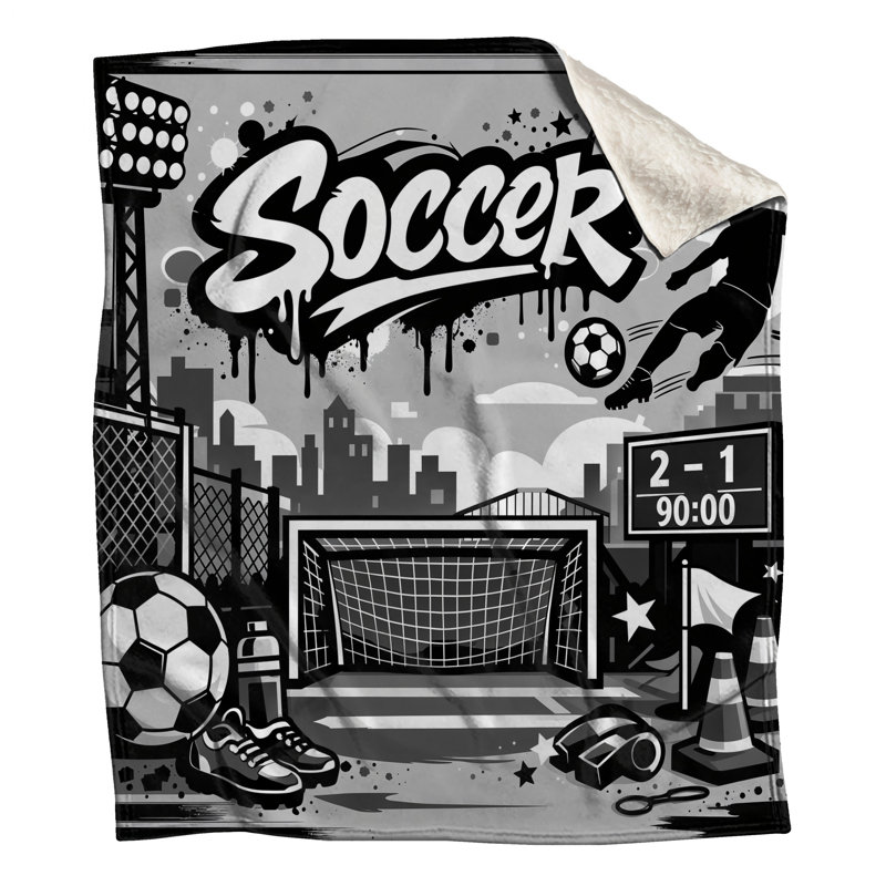 Couvertures monochromes de soccer, L 50 po x H 60 po