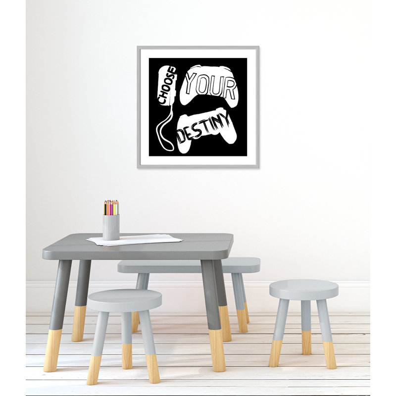 «Choisissez votre destinée», art encadré, H 27,5 po x l 27,5 po x P 1,19 po, Encadré de boîte argent