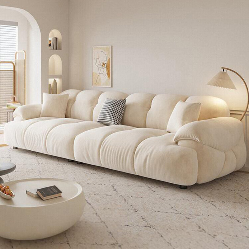 Coussin modulaire beige en polyester, Beige