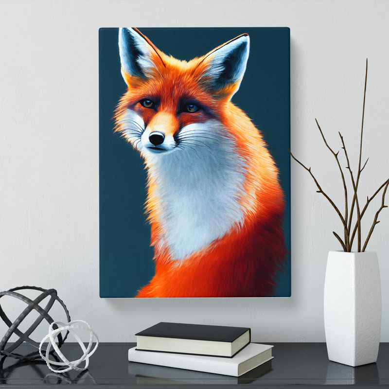 Fox Portrait Vol.4 - Wrapped Canvas, 60cm H x 40cm W x 3cm D