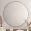 Miroir de salle de bain rond 36 po avec cadre en métal argenté (W2203134961)-575366129-575366135