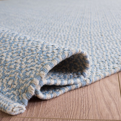 Tapis géométrique en coton tissé à la main Bester
