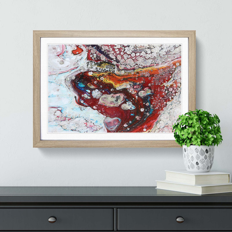 Infinite Love in Abstract - Framed Print, Oak, 40cm H x 60cm W x 2cm D