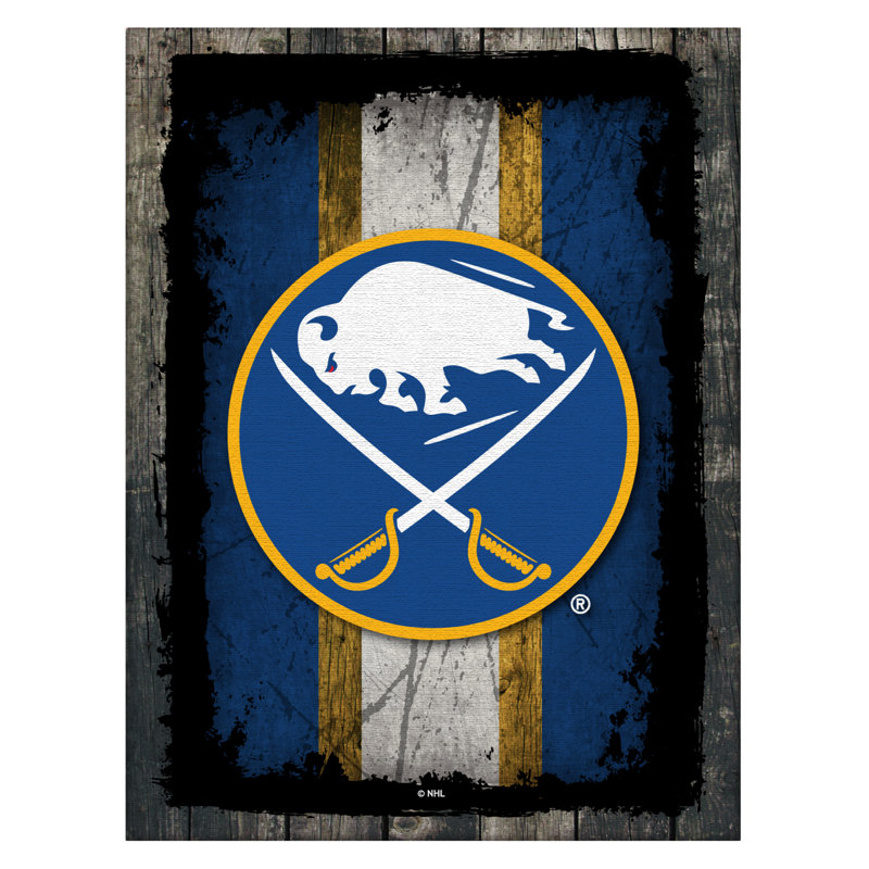 Art sur toile NHL Logo, Sabres de Buffalo, H 20 po x l 15 po x P 1 po