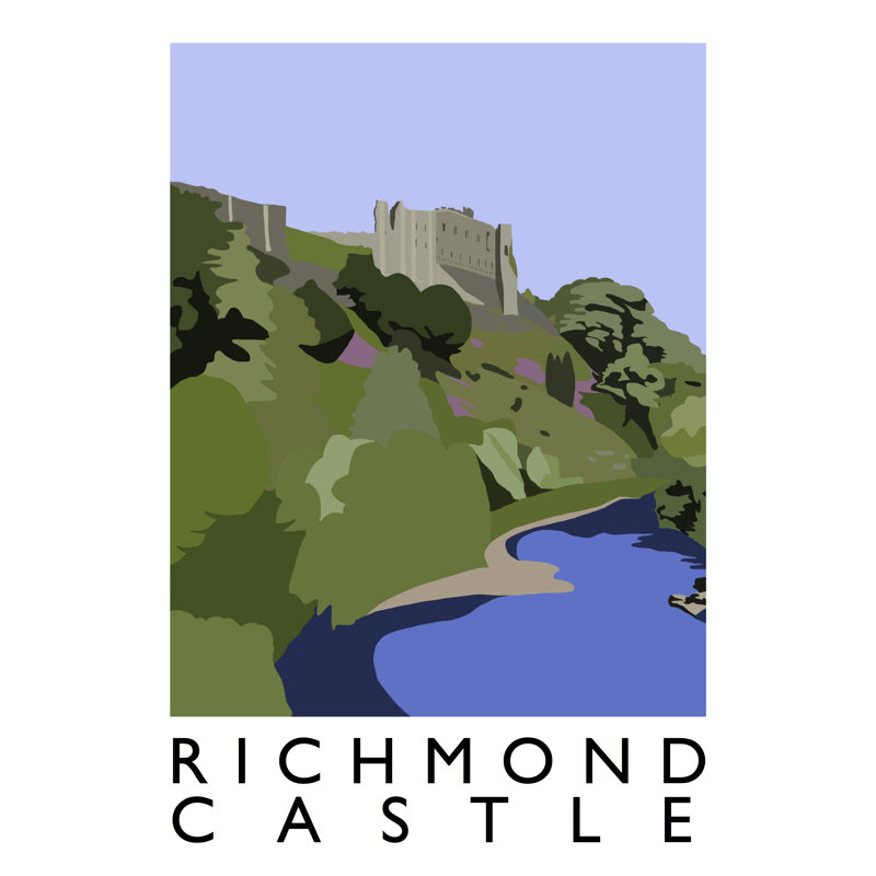'Richmond Castle' by Richard O'Neil - Print, 40 cm H x 30 cm W x 1 cm D, No Frame