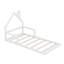 Full Size Wood Floor Bed With House-Shaped Headboard-185444687-185444686