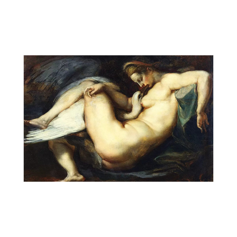 Leda And The Swan by Peter Paul Rubens - 1 Piece Wrapped Canvas Wall Art, 30.48 cm H x 45.72 cm W