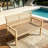 Outdoor Wicker and Acacia Wood Loveseat