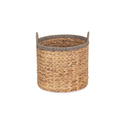 Wicker Round Rope Border Storage Basket