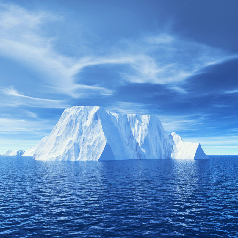 Colley Icebergs In The Ocean - Wrapped Canvas Print, 122cm H x 122cm W x 3.8cm D