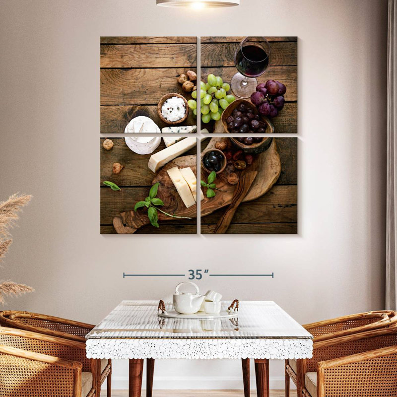 Yarlin Grapes And Cheeses, 45" H x 45" W