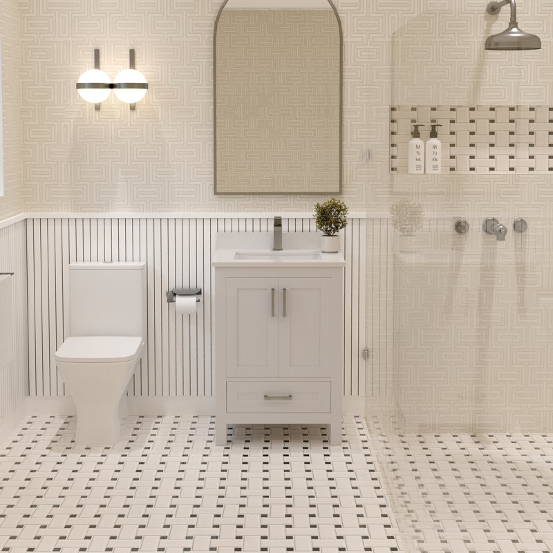 Base de meuble-lavabo 23 po Rooh seulement, Blanc