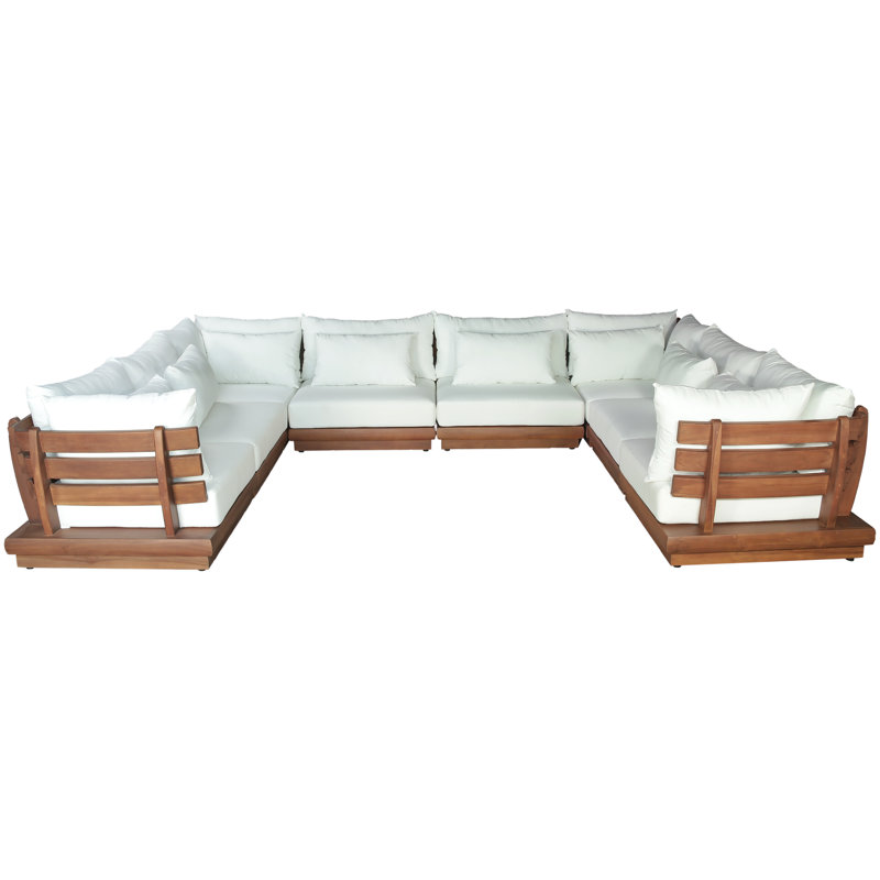 Canapé modulaire d'extérieur rembourré Ivry, Blanc